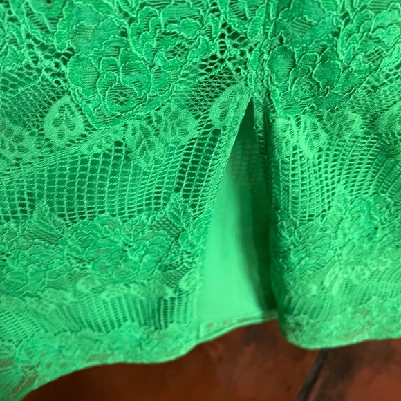 GANNI Green Cutout Twisted Lace Midi Dress Long Sleeve  36 - Picture 6 of 10